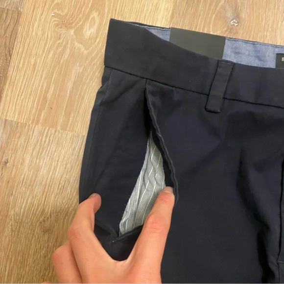 NWT Bananna Republic Aiden Slim Stretch Chino Khaki Black Navy 32x36 Classic - Picture 3 of 7